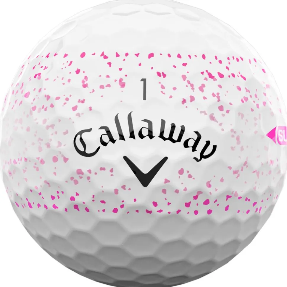 Balles neuves Callaway Golf Supersoft Pink Splatter