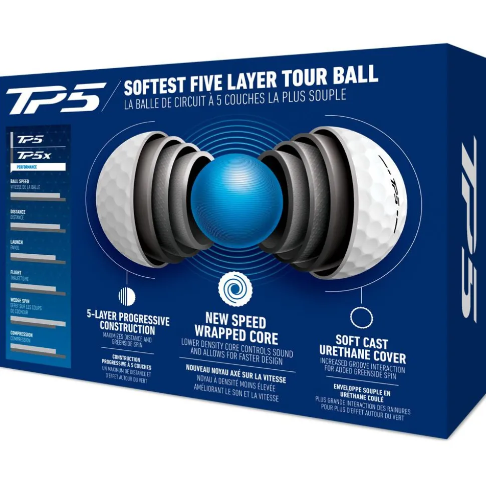 Balles neuves Taylormade TP5 White