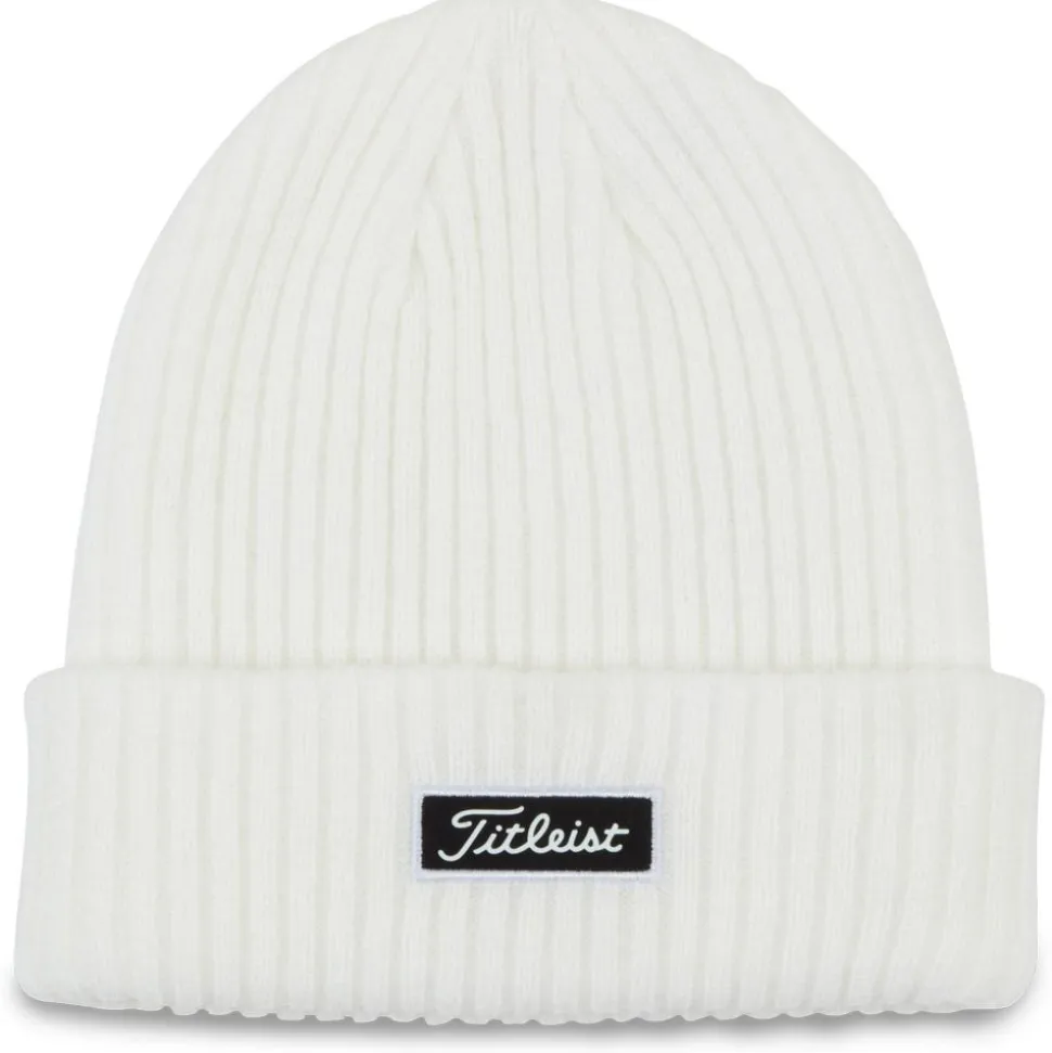Bonnet Titleist Charleston Cuff Knit White Black