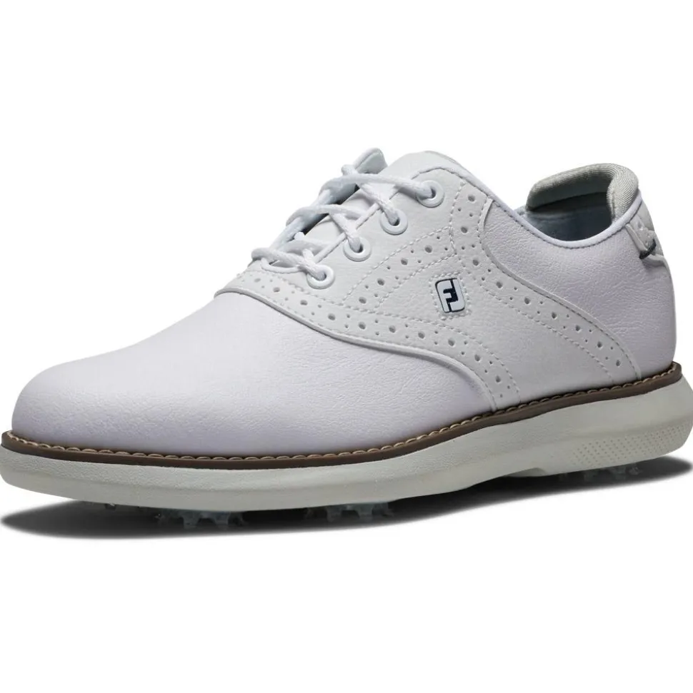 Chaussures avec crampons Footjoy Junior Traditions White White Grey