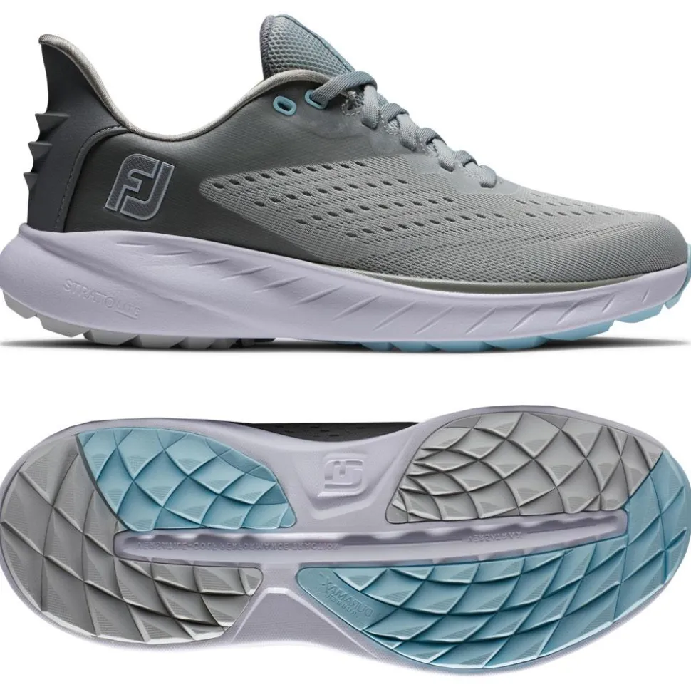 Chaussures sans crampons Footjoy Women's Flex XP Grey Blue White