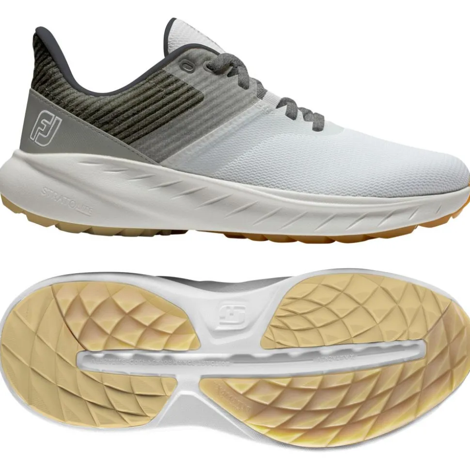 Chaussures sans crampons Footjoy Flex Women White Grey Charcoal