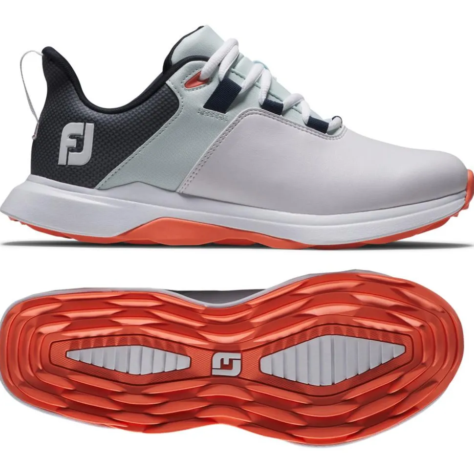 Chaussures sans crampons Footjoy Prolite Women White Blue Coral