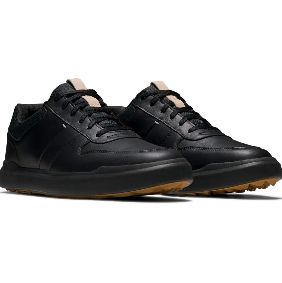 Chaussures sans crampons Footjoy Contour Casual Black Black Tan
