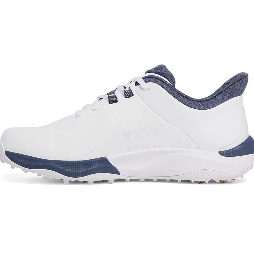 Chaussures sans crampons Under Armour Drive Pro Sl Wide White Downpour Metallic Gold