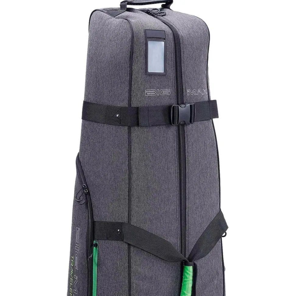 Housse de voyage de sacs de golf Big Max Traveler Travelcover Storm Charcoal Lime