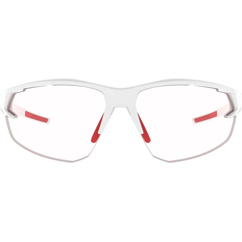 Lunettes de soleil AZR Fast Mat Blanc Irisé Rouge Photochromic