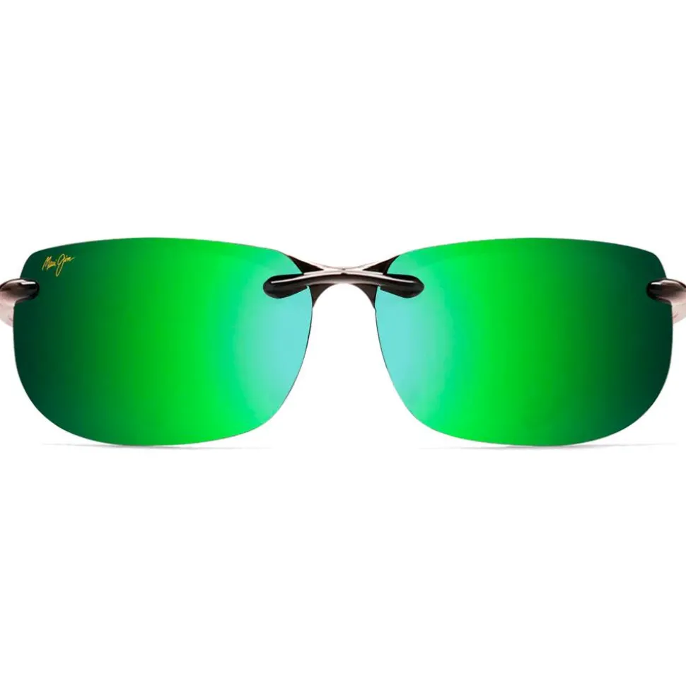 Lunettes de soleil Maui Jim Banyans Noir Brillant MauiGreen MauiBrilliant