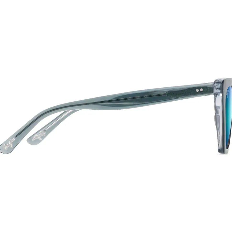 Lunettes de soleil Maui Jim Kini Kini Bleu Acier Crystal Bleu Hawaï Minéral SuperThin