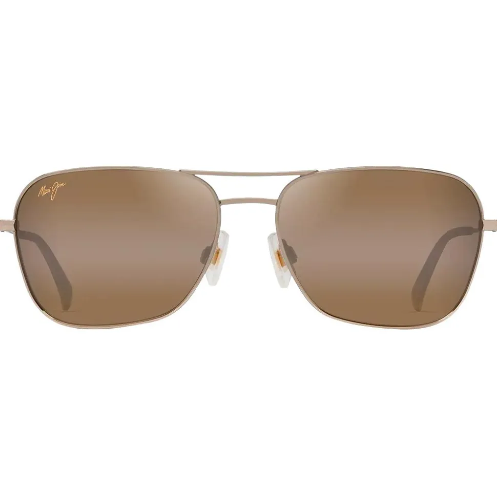 Lunettes de soleil Maui Jim Naauao Doré Clair Brillant Rouge Marron Bronze HCL MauiPure