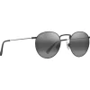 Lunettes de soleil Maui Jim Pukaua Ruthénium Foncé Brillant Gris Neutre MauiPure