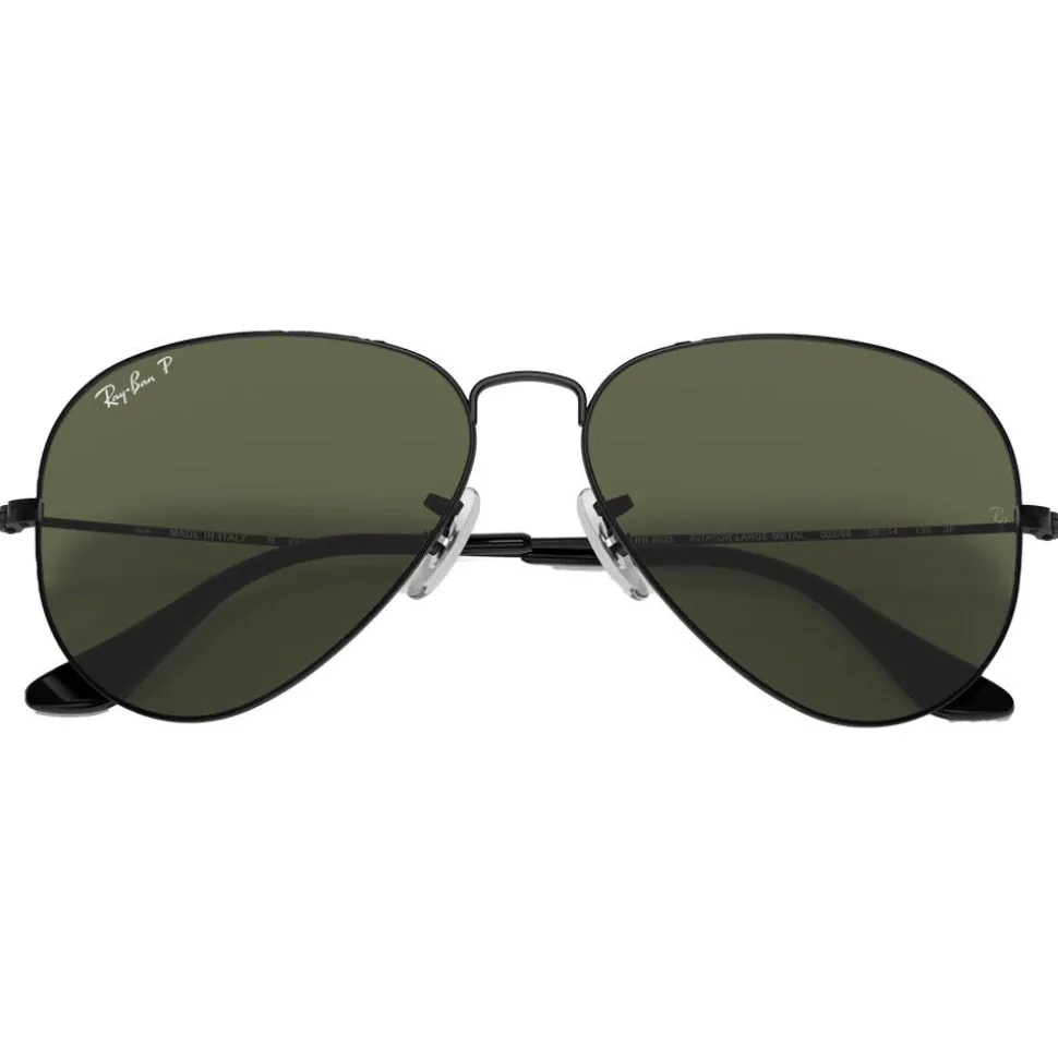Lunettes de soleil Ray Ban RB3025 Aviator Matte Black Green G-15 Polarized