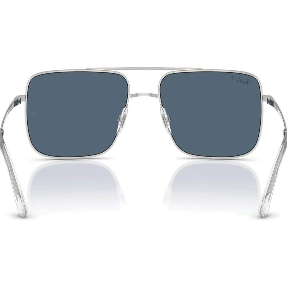 Lunettes de soleil Ray Ban RB3758 Ari Polished Silver Polar Blue