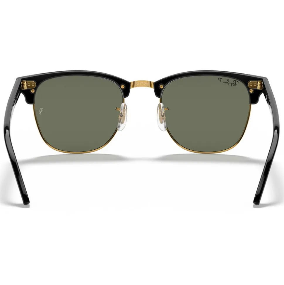 Lunettes de soleil Ray Ban RB3016 Clubmaster Classic Polished Black Gold Green G-15 Polar