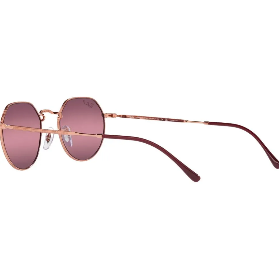 Lunettes de soleil Ray Ban RB3565 Jack Polished Rose Gold Chromance Gold Red Polar