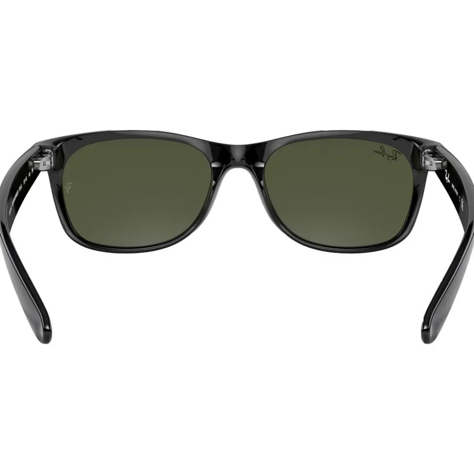 Lunettes de soleil Ray Ban RB2132 New Wayfarer Classic Polished Black Green G-15