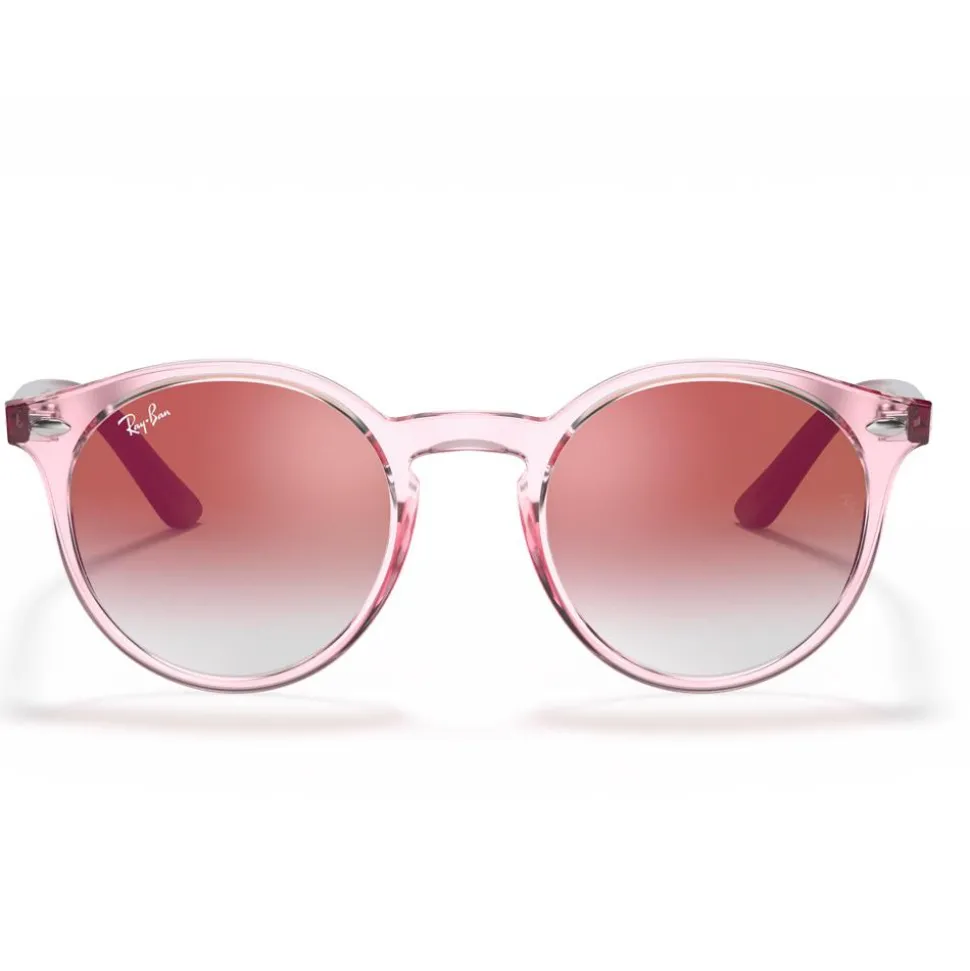 Lunettes de soleil Ray Ban RB9064S Kids Polished Pink Translucide Red Gradient Incolore