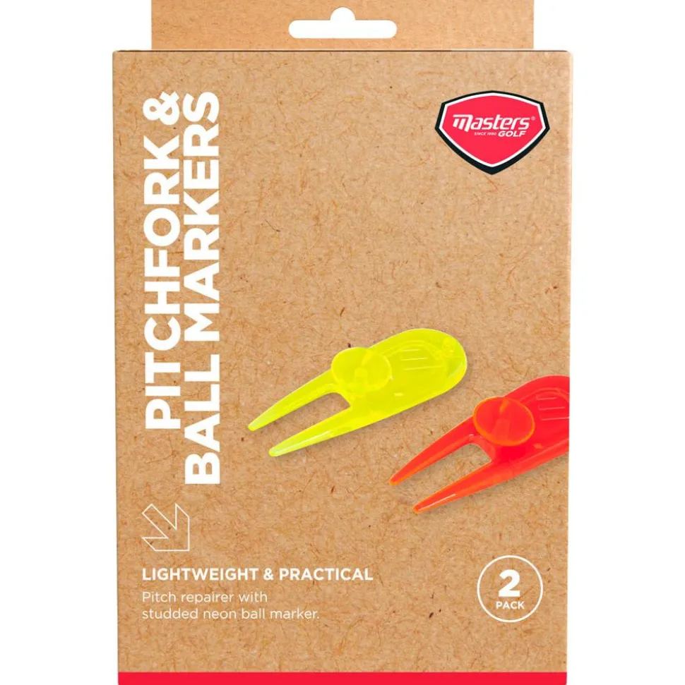 Marque balle Masters Neon Pitchfork & Ball Markers