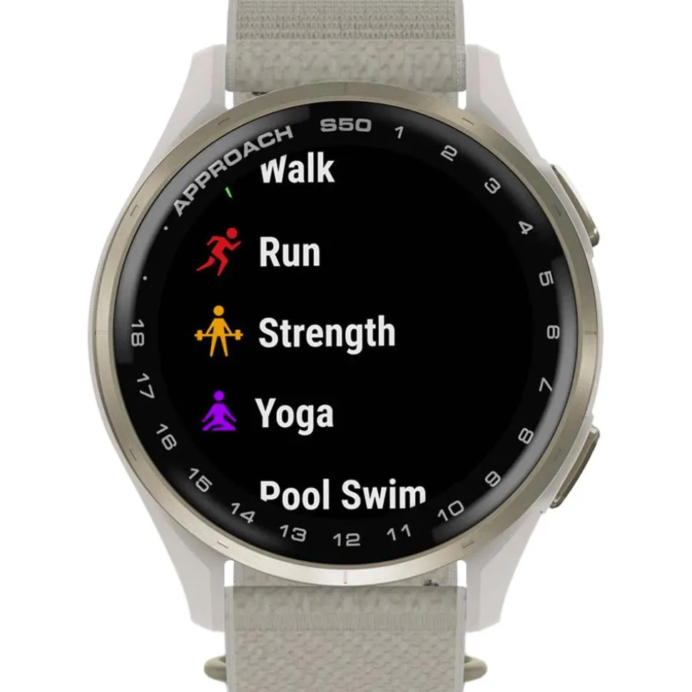 Montre GPS Garmin Approach S50 Cream Gold