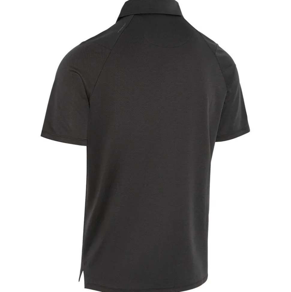 Polo Callaway Golf Emea Short Sleeve Chev Twill Jacquard Caviar