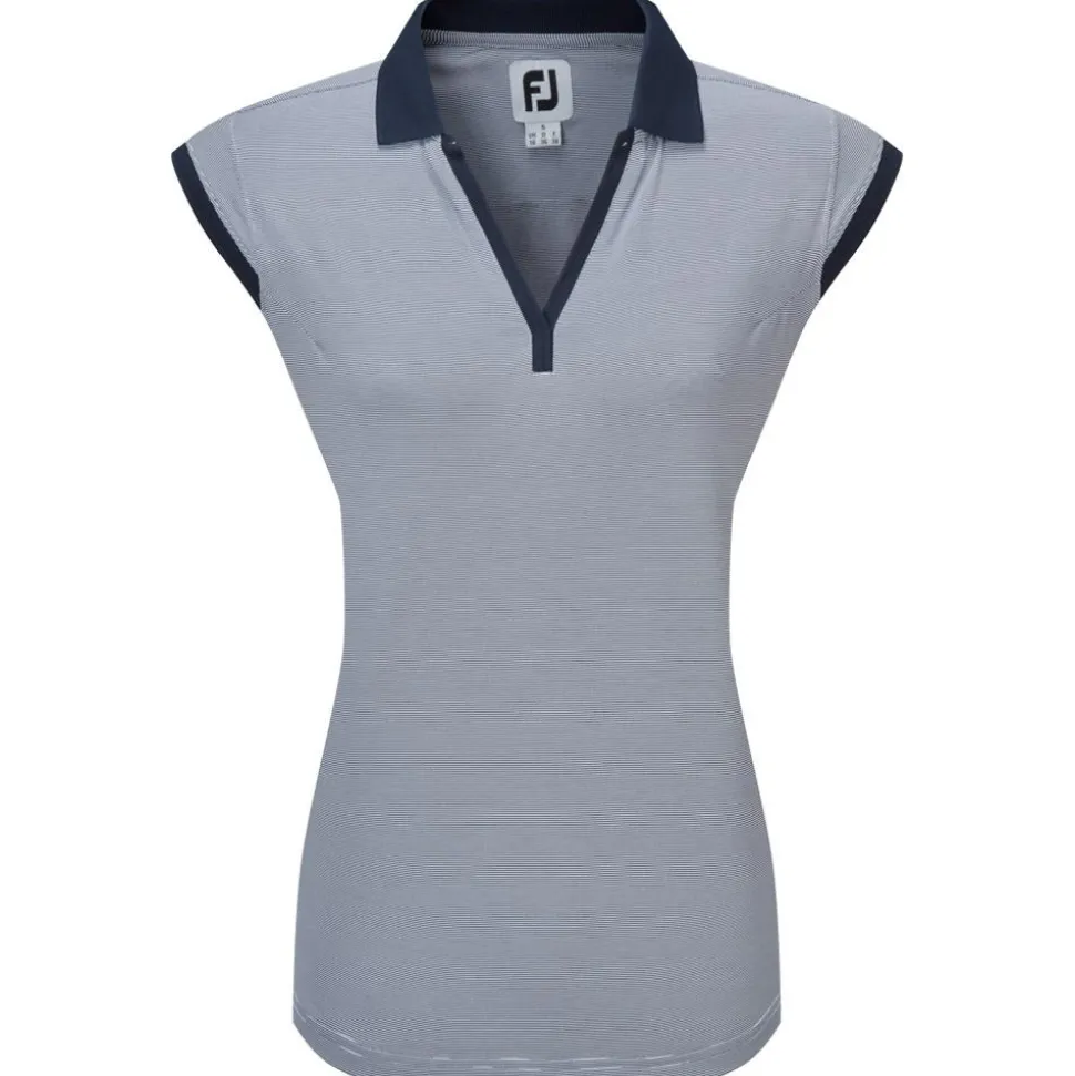 Polo Footjoy End On End Striped Lisle Navy