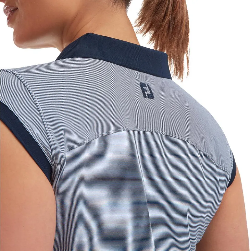 Polo Footjoy End On End Striped Lisle Navy
