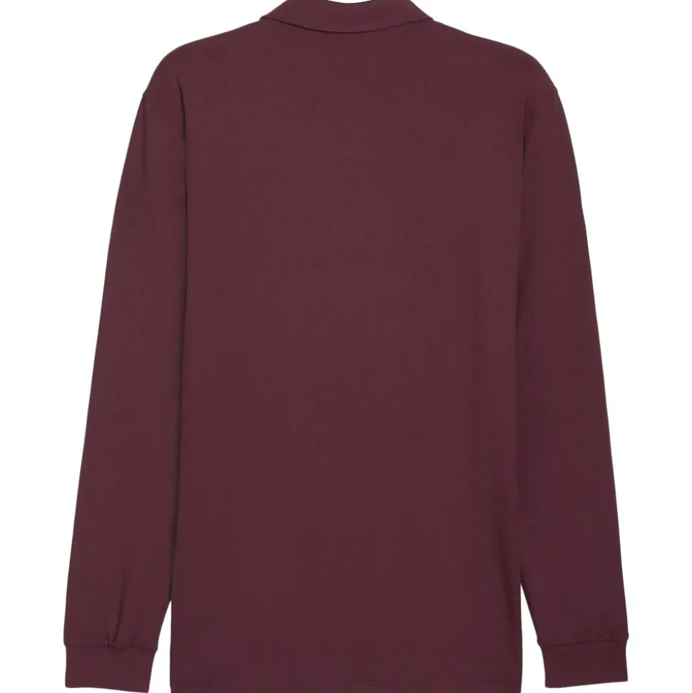 Polo Puma Golf Cloudspun Ls Midweight Polo Ruby Shimmer Slate Sky