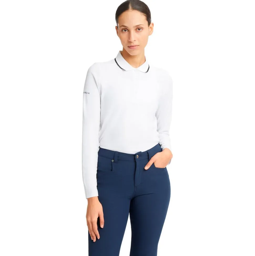 Polo Rohnisch Miriam Long Sleeve Poloshirt White