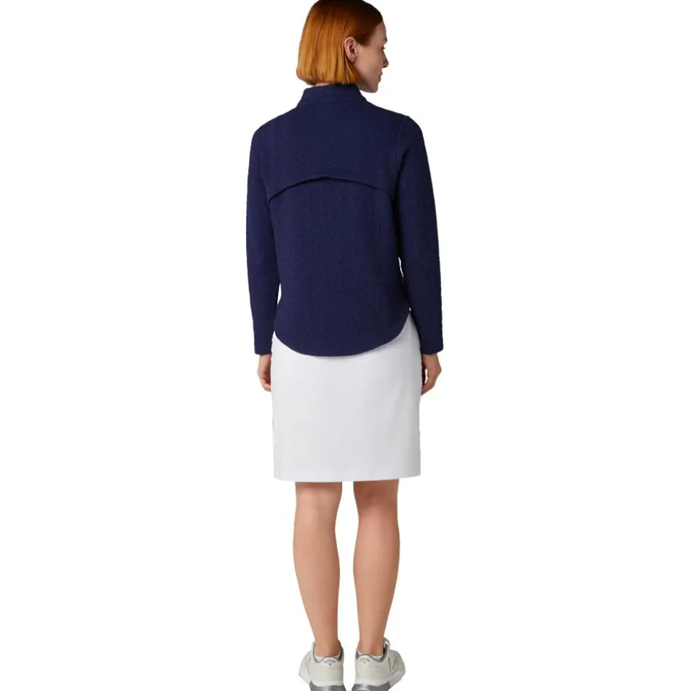 Pull Callaway Golf 1/2 Zip Quilted Knit Peacoat