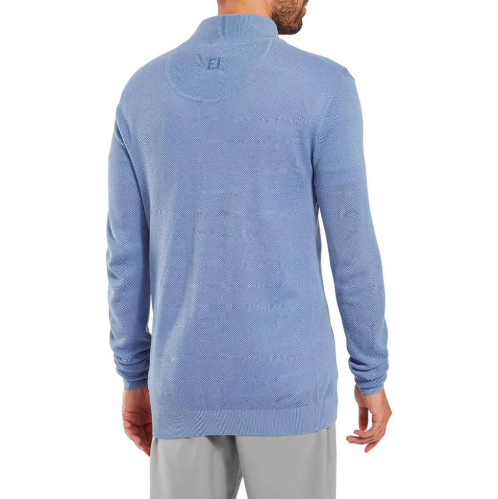 Pull Footjoy Drirelease Button Placket Sweater Blue Jay