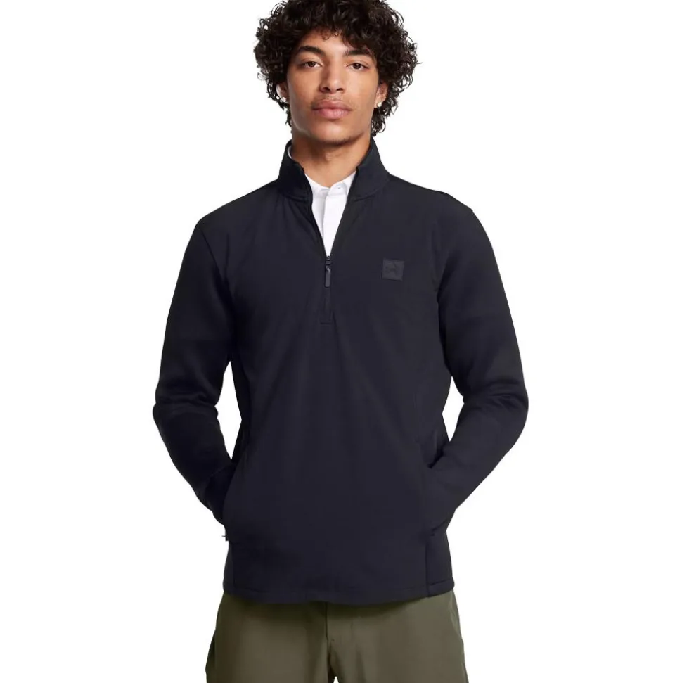 Pull Under Armour Drive Pro Storm Hybrid Half Zip Black Metallic Silver